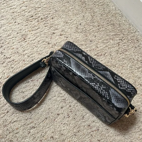 Anine Bing | Alice Crossbody Bag in Blue Python - Picture 5 of 9